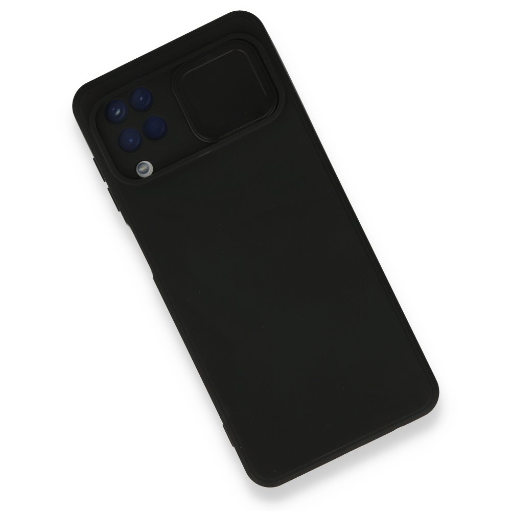 Newface Samsung Galaxy M12 Kılıf Color Lens Silikon - Siyah