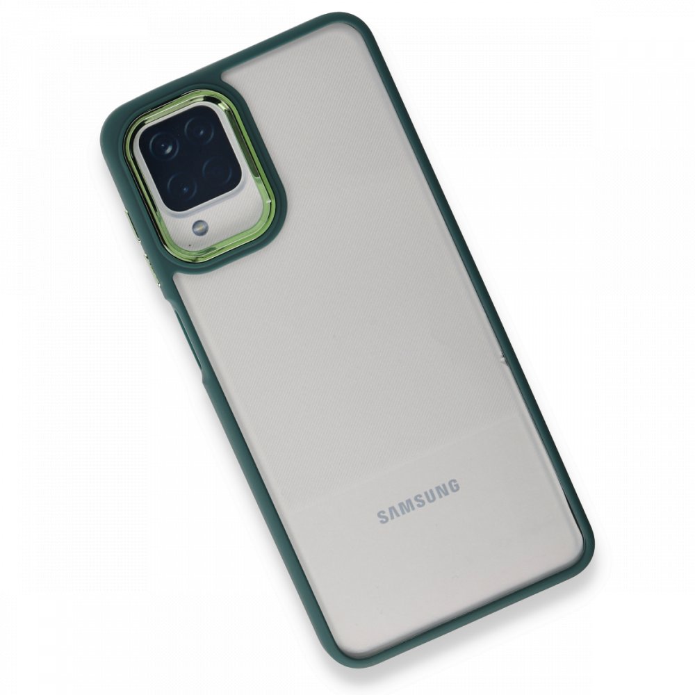 Newface Samsung Galaxy A12 Kılıf Dora Kapak - Haki Yeşil