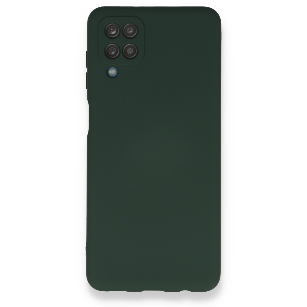 Newface Samsung Galaxy M12 Kılıf Nano içi Kadife  Silikon - Koyu Yeşil
