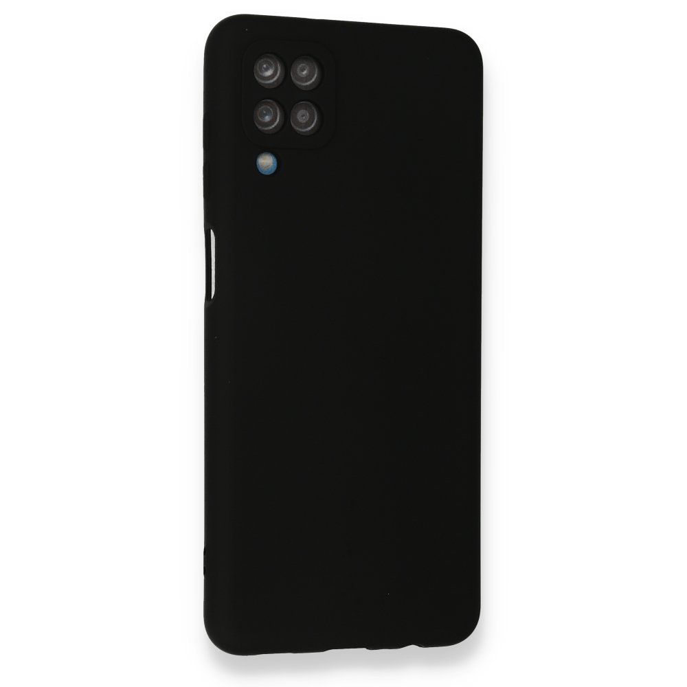 Newface Samsung Galaxy A12 Kılıf Nano içi Kadife  Silikon - Siyah