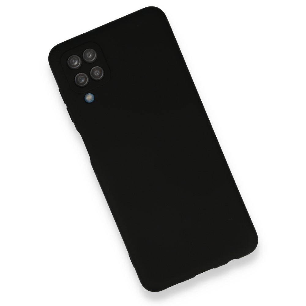 Newface Samsung Galaxy A12 Kılıf Nano içi Kadife Silikon - Siyah