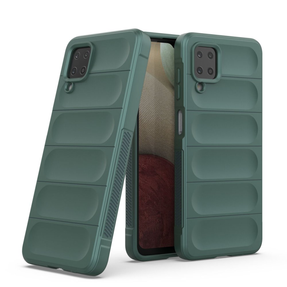 Newface Samsung Galaxy A12 Kılıf Optimum Silikon - Koyu Yeşil