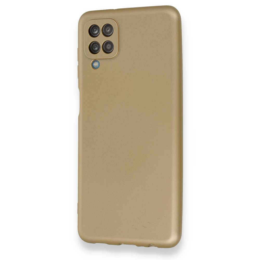 Newface Samsung Galaxy A12 Kılıf First Silikon - Gold