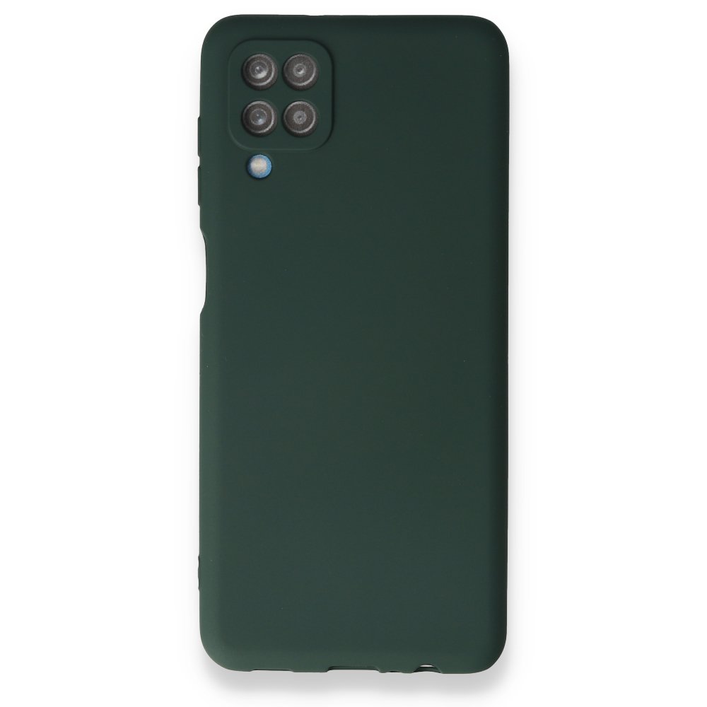 Newface Samsung Galaxy A12 Kılıf First Silikon - Koyu Yeşil