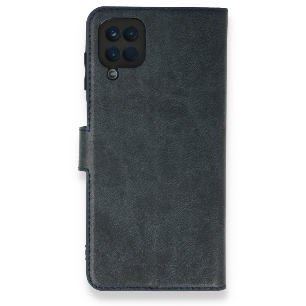 Newface Samsung Galaxy A12 Kılıf Trend S Plus Kapaklı Kılıf - Lacivert