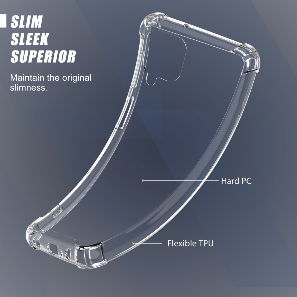 Newface Samsung Galaxy M12 Kılıf Olex Tpu Silikon - Şeffaf