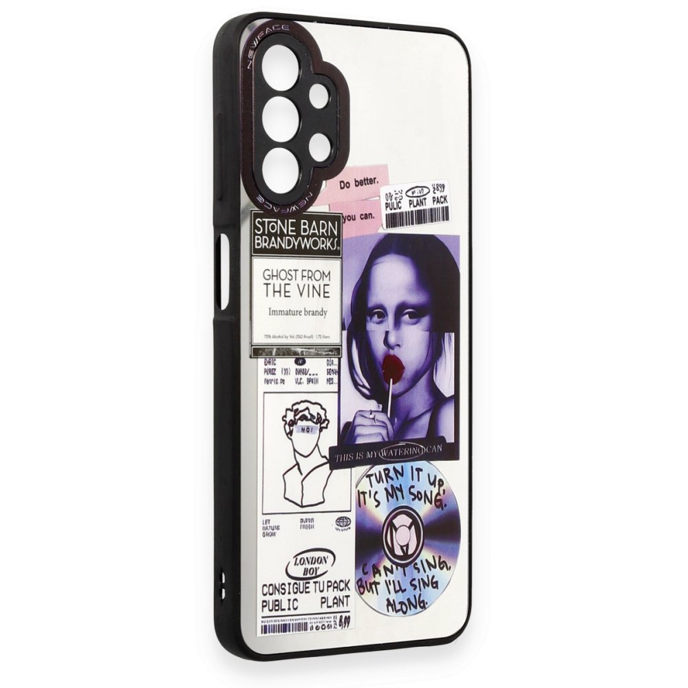 Newface Samsung Galaxy A13 4G Kılıf Mirror Desenli Kapak - Mirror - 2