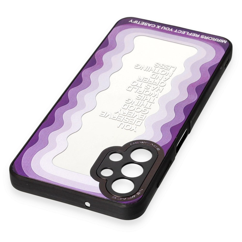 Newface Samsung Galaxy A13 4G Kılıf Mirror Desenli Kapak - Mirror - 5