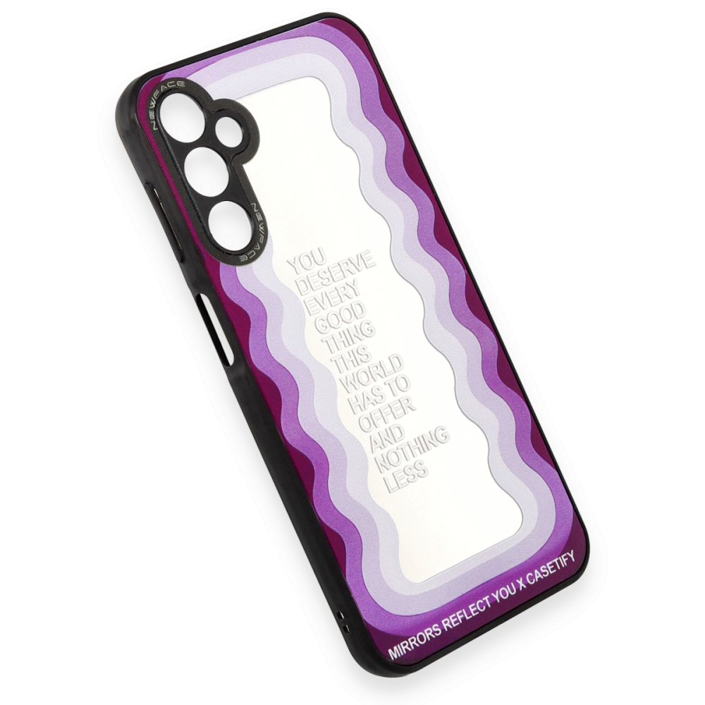 Newface Samsung Galaxy A14 4G Kılıf Mirror Desenli Kapak - Mirror - 5