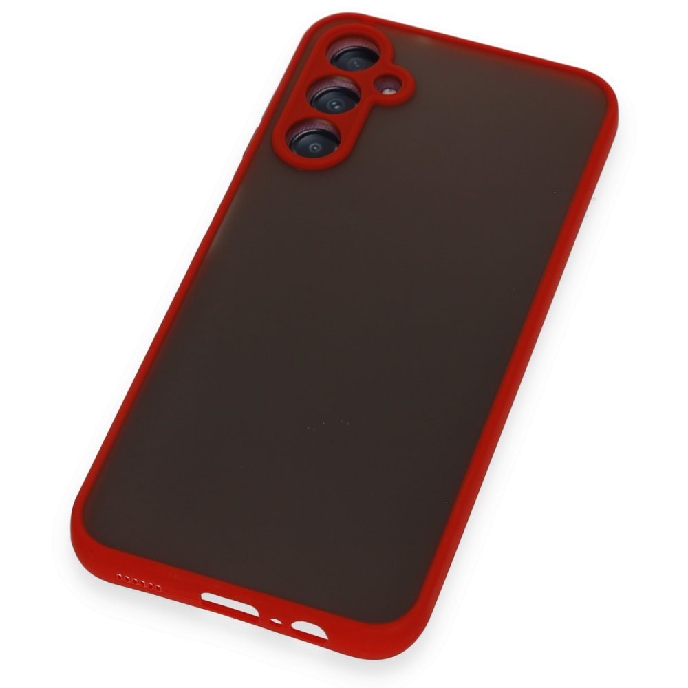 Newface Samsung Galaxy A14 4G Kılıf Montreal Silikon Kapak - Kırmızı