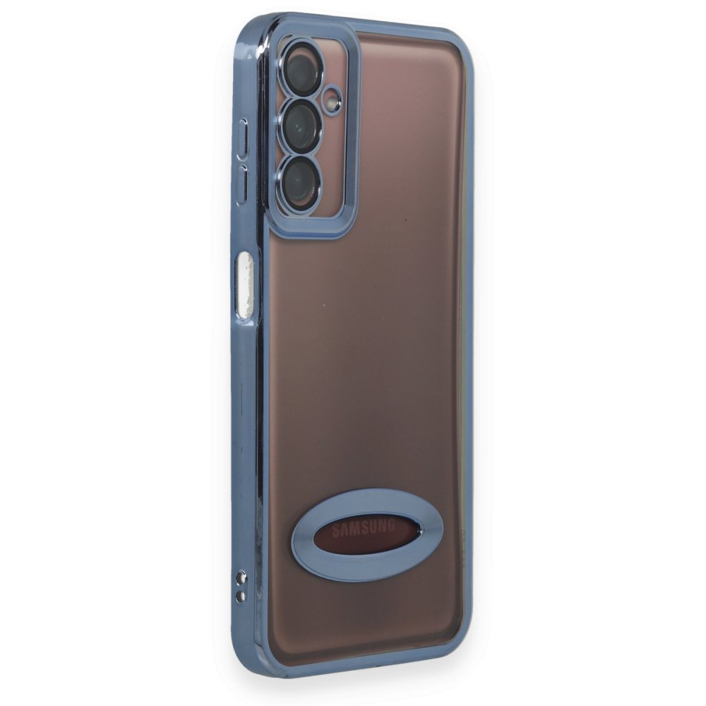 Newface Samsung Galaxy A14 4G Kılıf Slot Silikon - Mavi