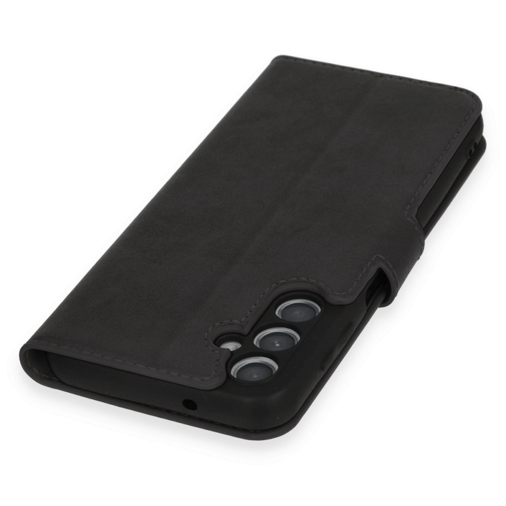 Newface Samsung Galaxy A14 4G Kılıf Trend S Plus Kapaklı Kılıf - Siyah