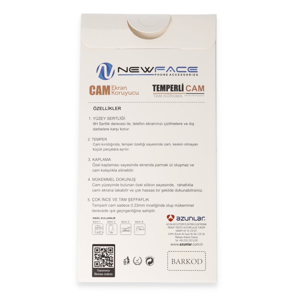 Newface Samsung Galaxy A15 4G 3D Antistatik Hayalet Cam Ekran Koruyucu