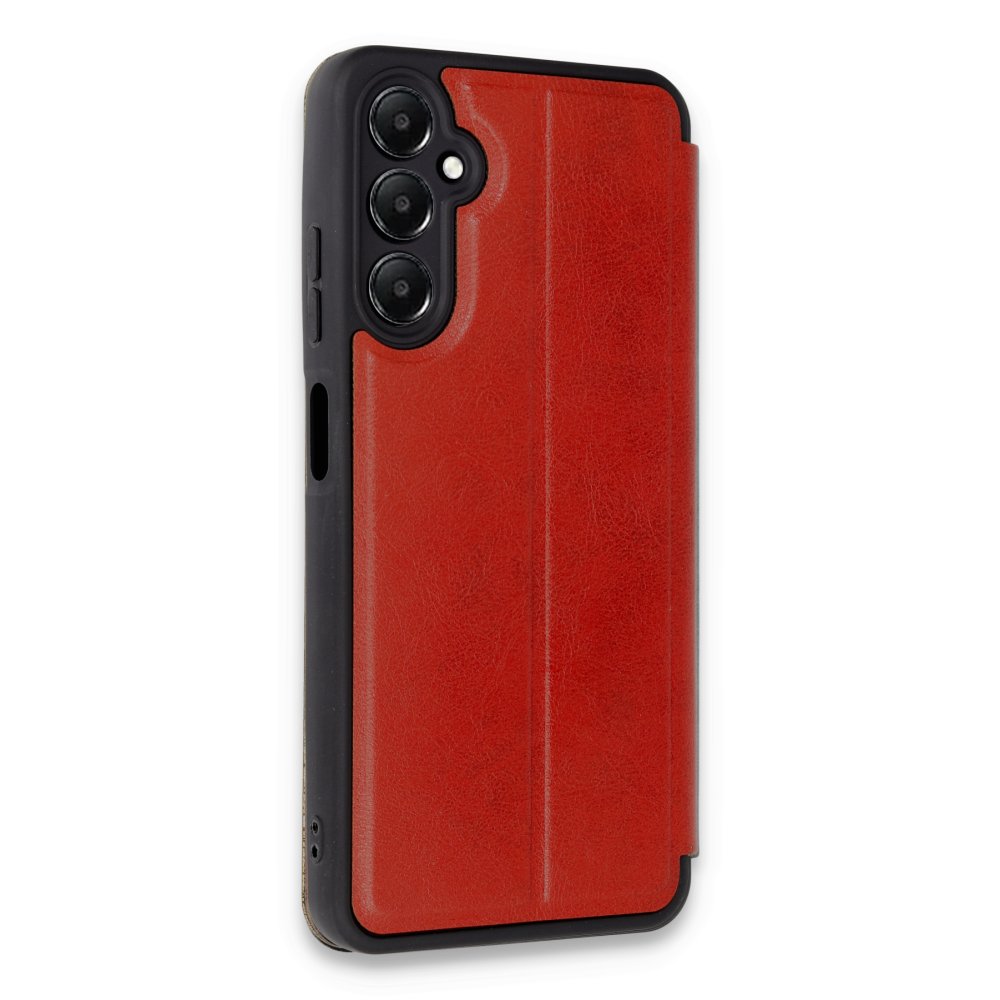 Newface Samsung Galaxy A15 4G Kılıf Flip Cover - Kırmızı