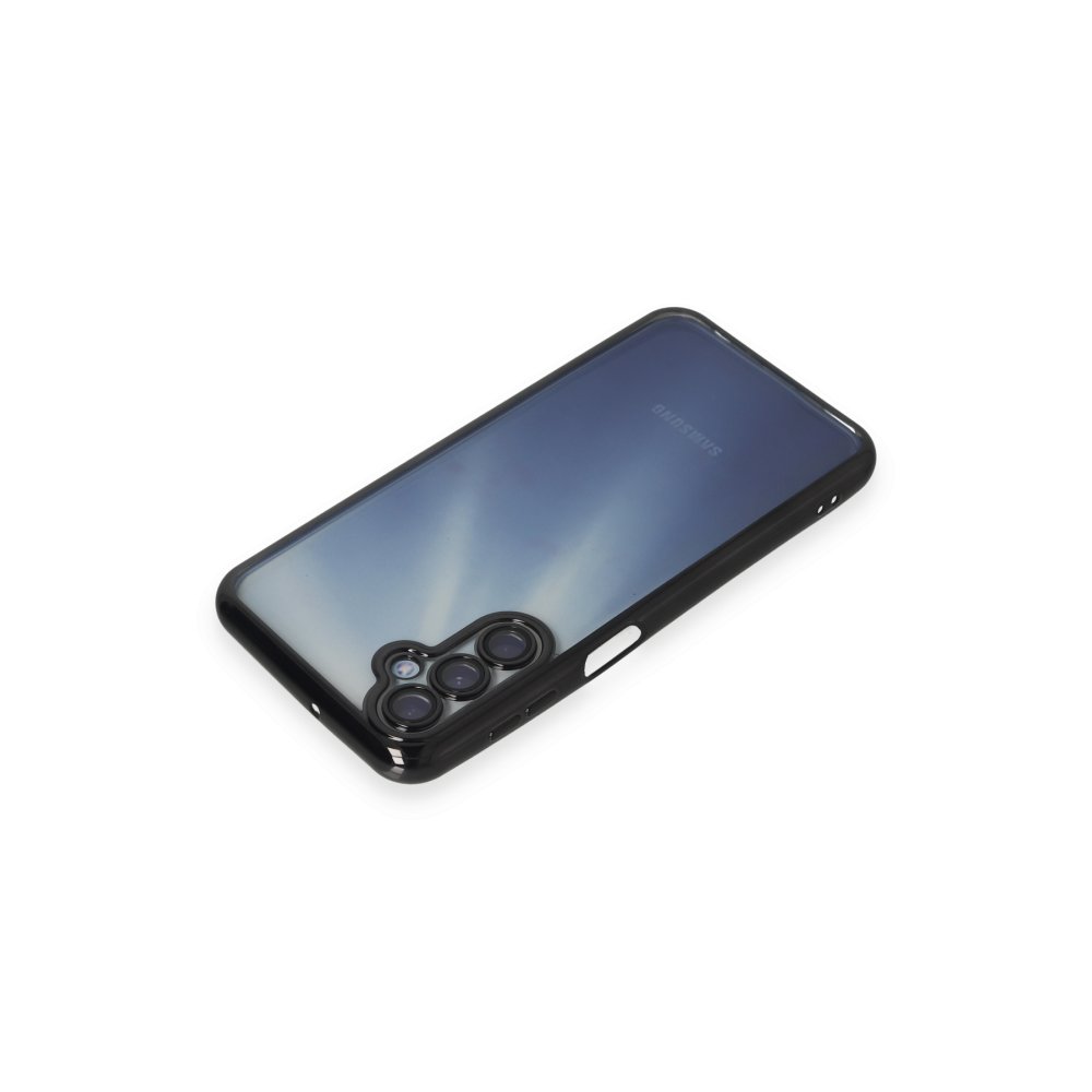 Newface Samsung Galaxy A15 4G Kılıf Razer Lensli Silikon - Siyah