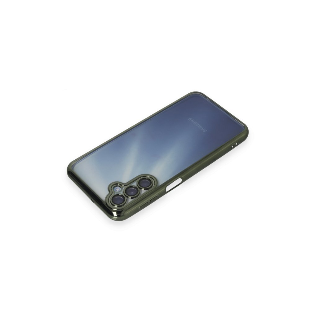 Newface Samsung Galaxy A15 4G Kılıf Razer Lensli Silikon - Yeşil