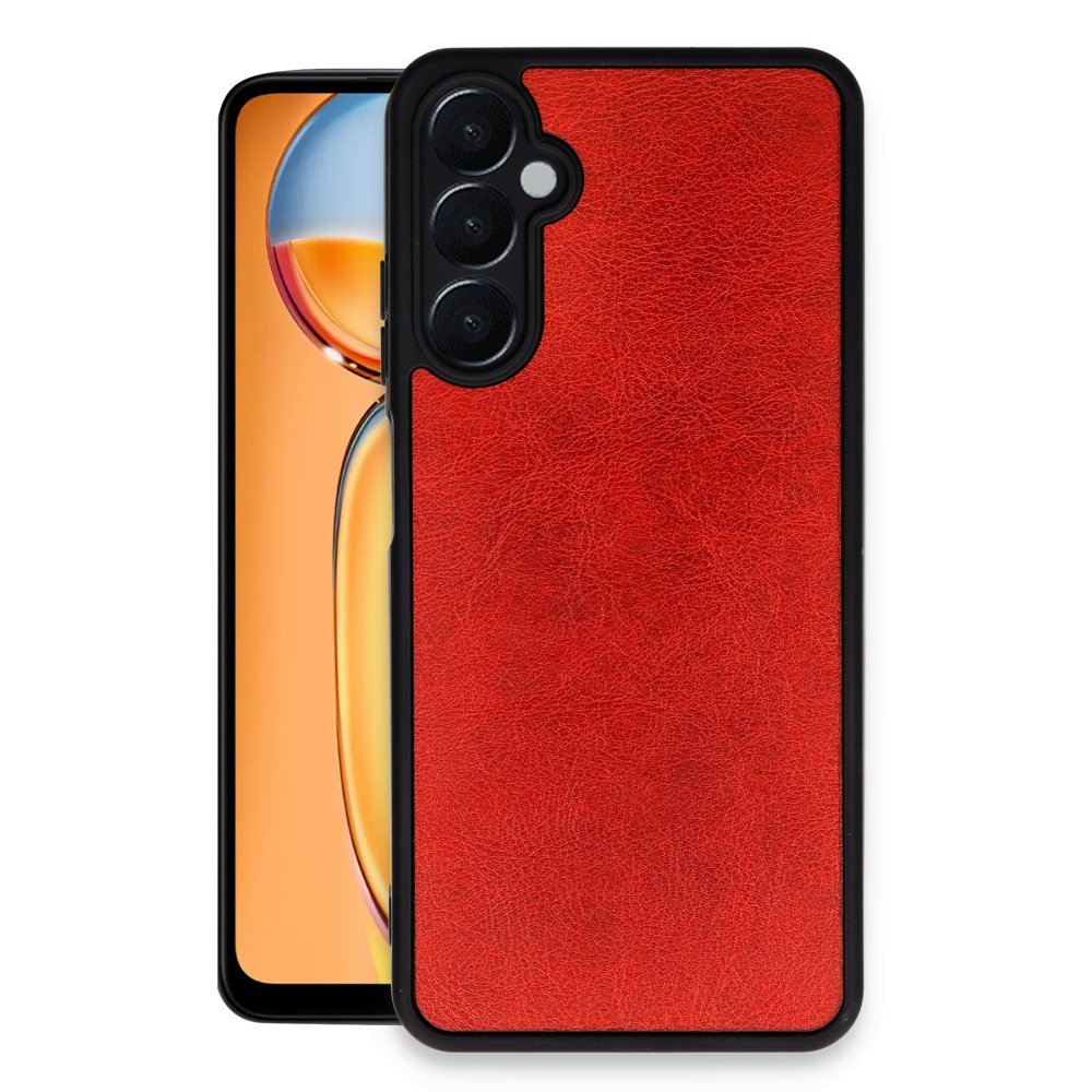 Newface Samsung Galaxy A16 5G Kılıf Aras Deri Kapak - Kırmızı