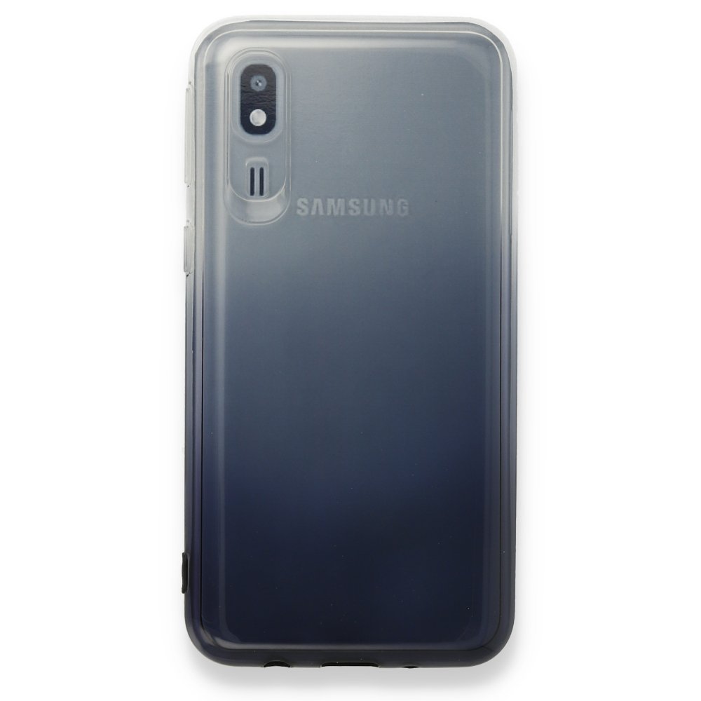 Newface Samsung Galaxy A2 Core Kılıf Lüx Çift Renkli Silikon - Siyah