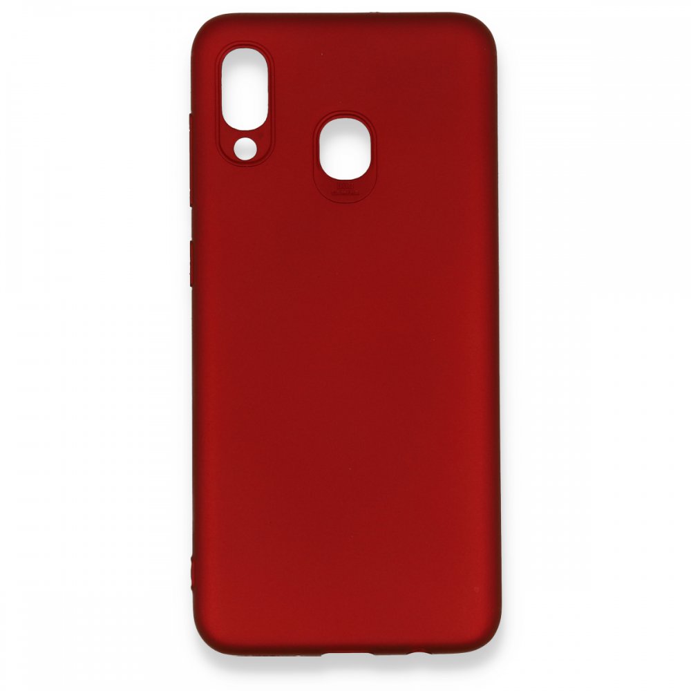 Newface Samsung Galaxy A20 Kılıf First Silikon - Bordo