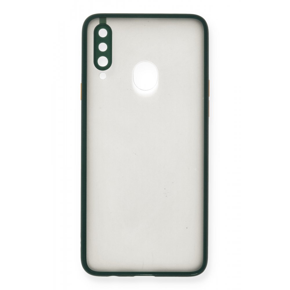 Newface Samsung Galaxy A20S Kılıf Montreal Silikon Kapak - Yeşil