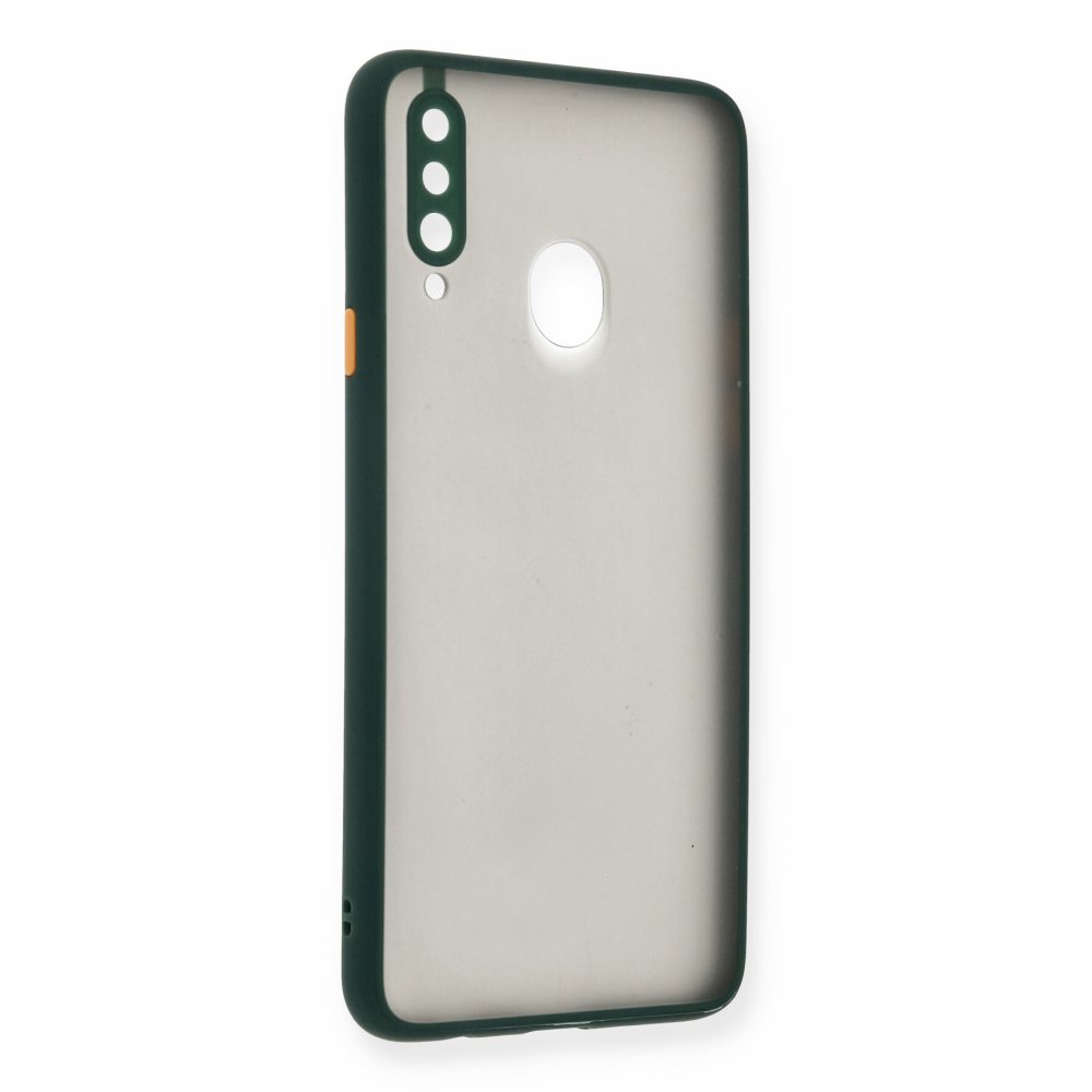 Newface Samsung Galaxy A20S Kılıf Montreal Silikon Kapak - Yeşil