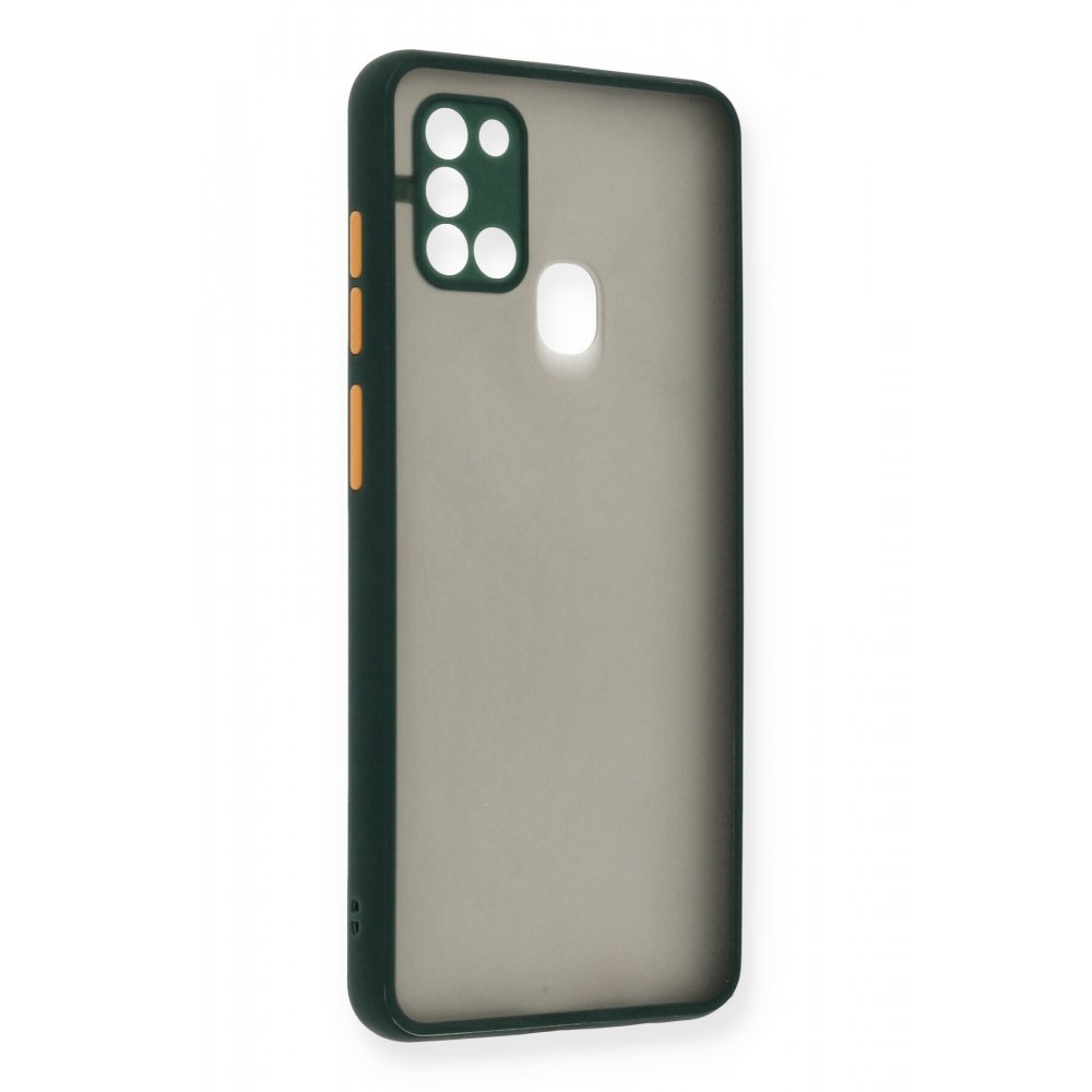 Newface Samsung Galaxy A21S Kılıf Montreal Silikon Kapak - Yeşil