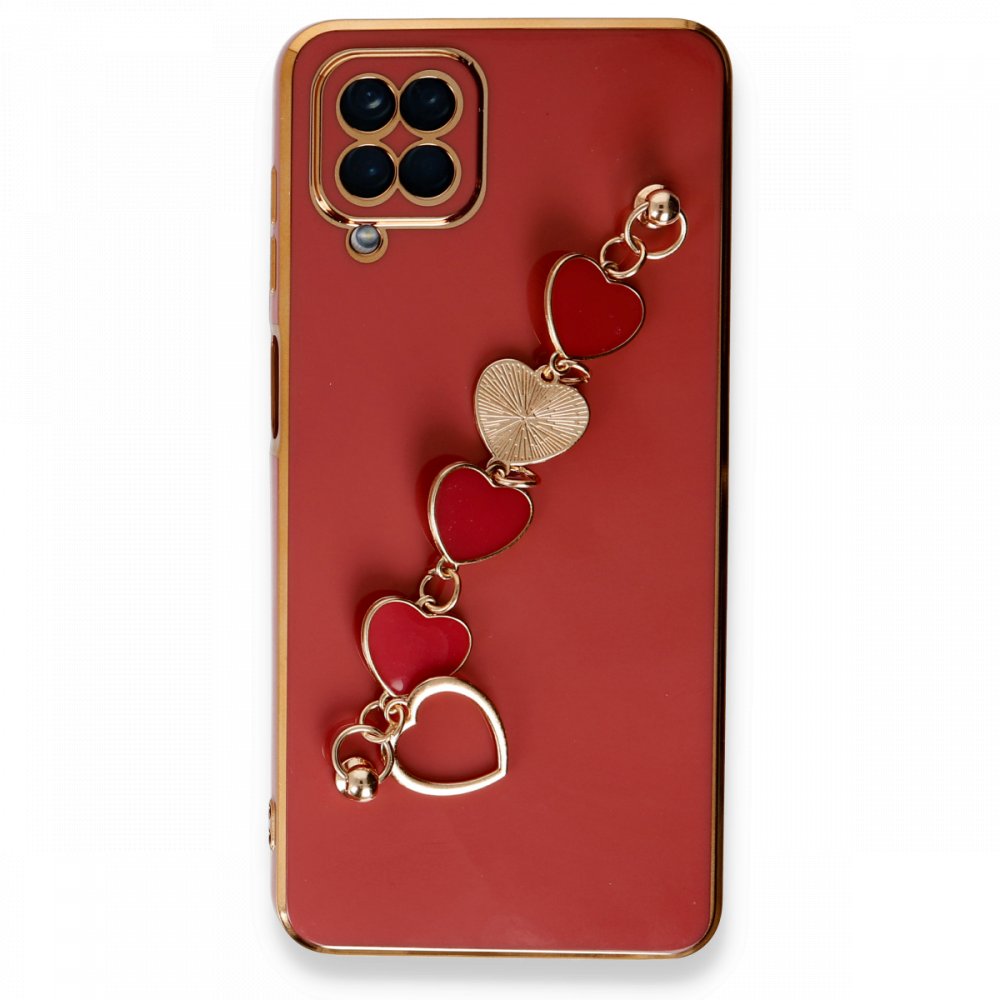 Newface Samsung Galaxy A22 Kılıf Esila Silikon - Kırmızı