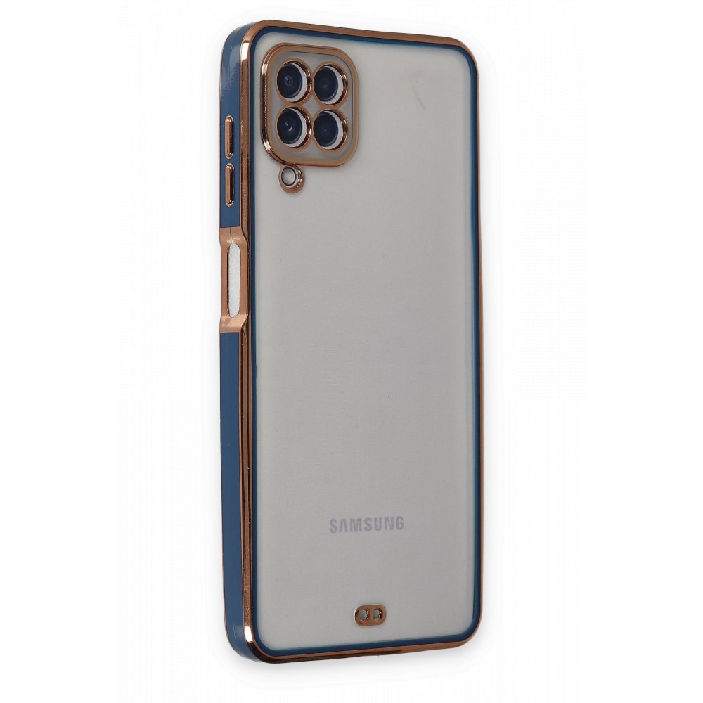 Newface Samsung Galaxy M22 Kılıf Liva Silikon - Mavi
