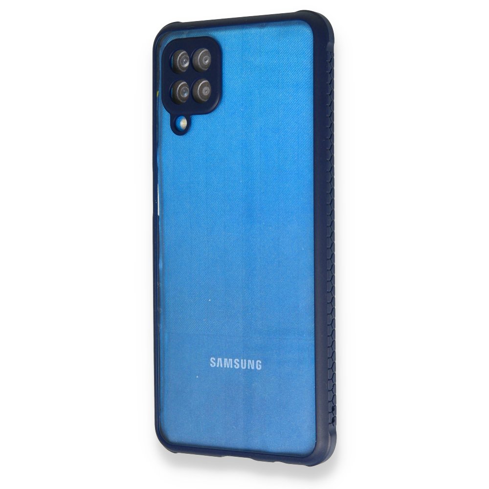 Newface Samsung Galaxy A22 Kılıf Miami Şeffaf Silikon  - Lacivert