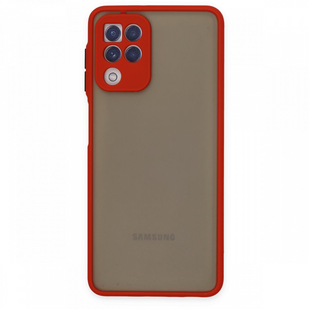 Newface Samsung Galaxy A22 Kılıf Montreal Silikon Kapak - Kırmızı