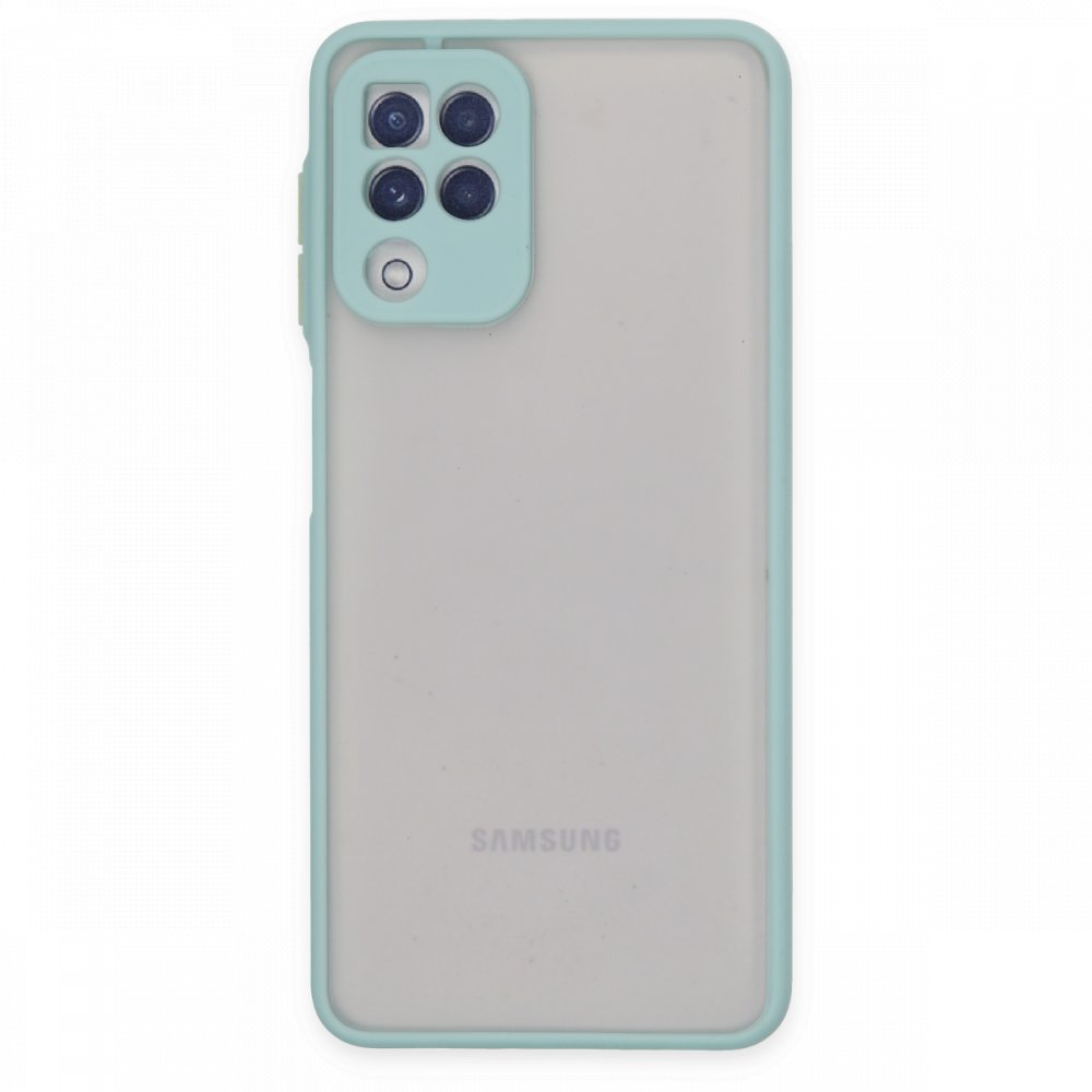 Newface Samsung Galaxy A22 Kılıf Montreal Silikon Kapak - Turkuaz