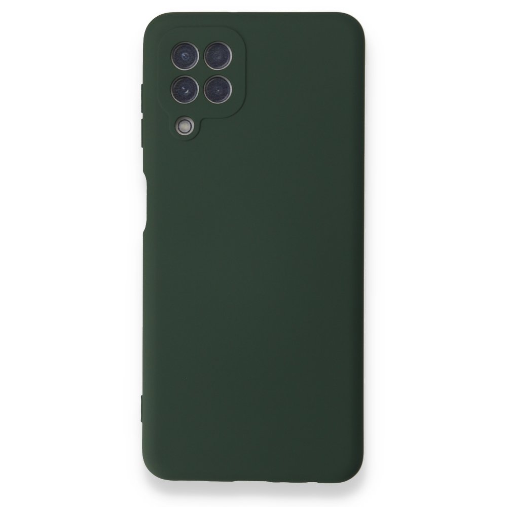 Newface Samsung Galaxy A22 Kılıf Nano içi Kadife Silikon - Koyu Yeşil