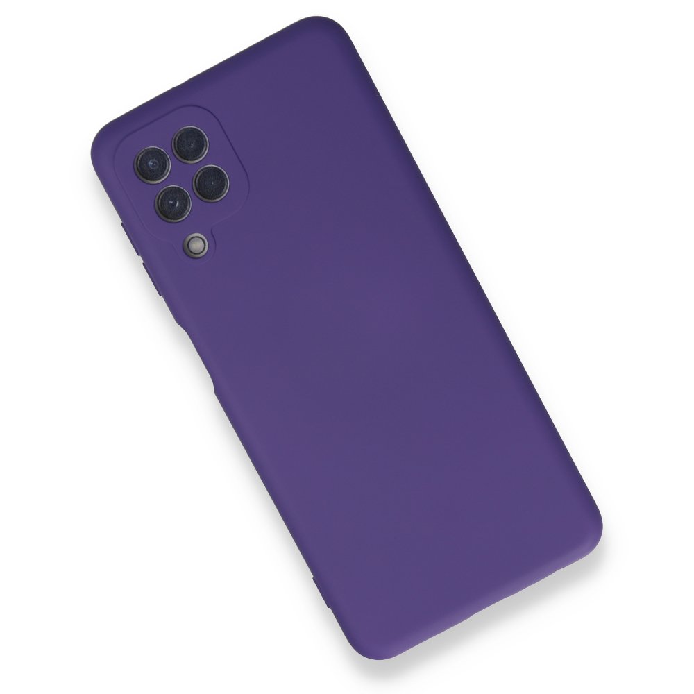 Newface Samsung Galaxy M32 Kılıf Nano içi Kadife Silikon - Mor