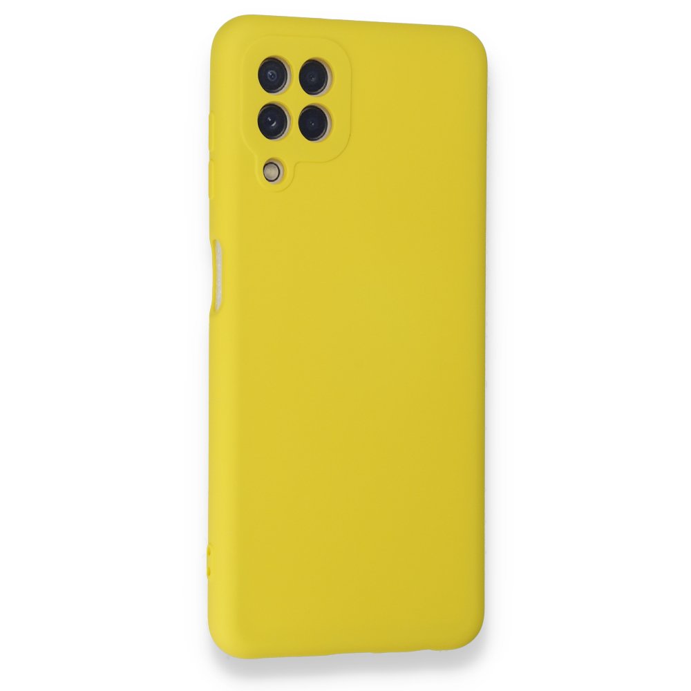 Newface Samsung Galaxy M32 Kılıf Nano içi Kadife Silikon - Sarı