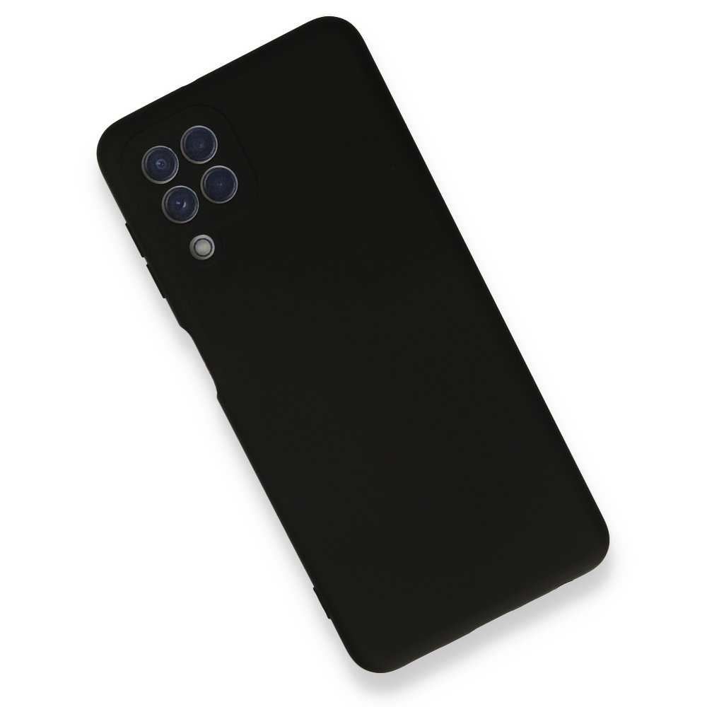 Newface Samsung Galaxy A22 Kılıf Nano içi Kadife Silikon - Siyah