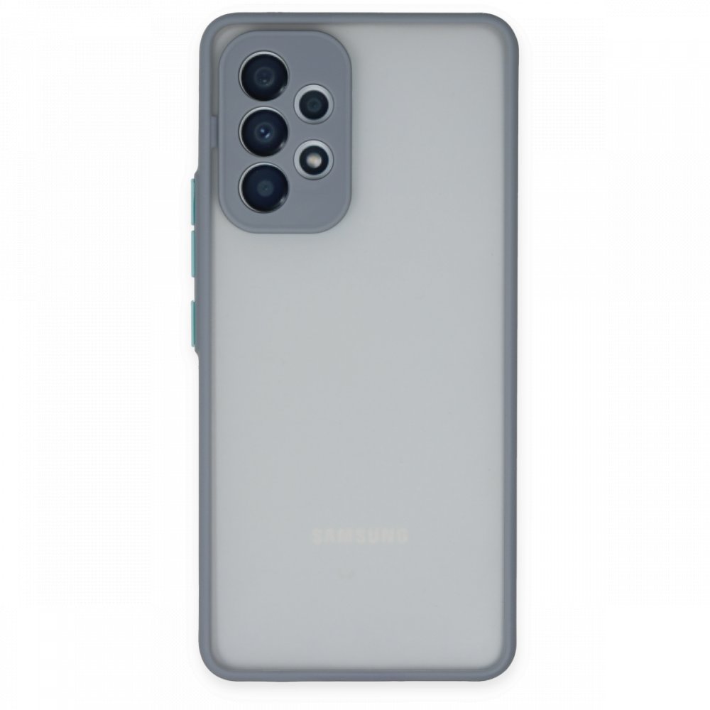 Newface Samsung Galaxy A23 4G Kılıf Montreal Silikon Kapak - Gri