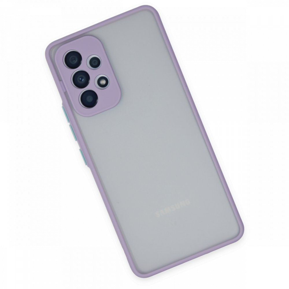 Newface Samsung Galaxy A23 4G Kılıf Montreal Silikon Kapak - Mor