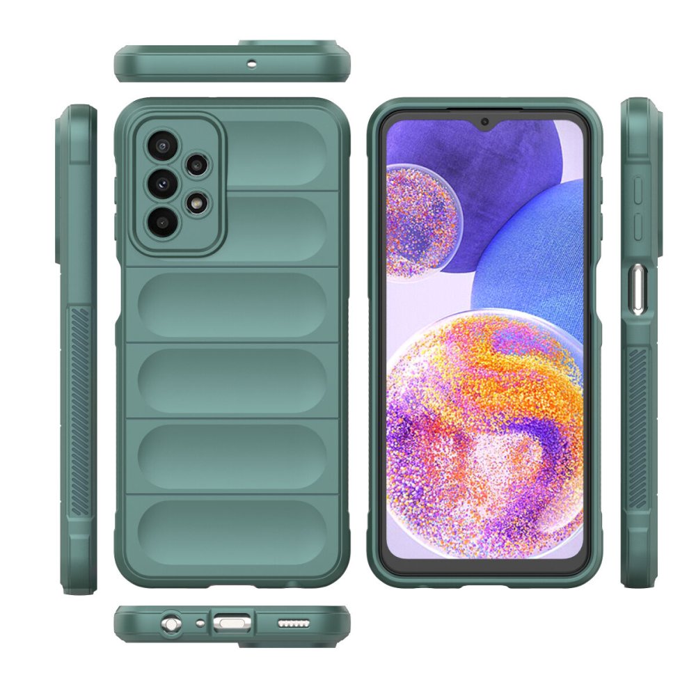 Newface Samsung Galaxy A23 4G Kılıf Optimum Silikon - Koyu Yeşil