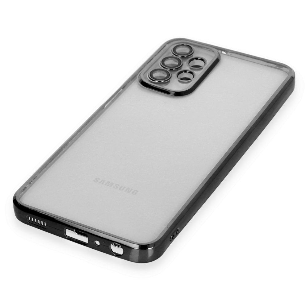 Newface Samsung Galaxy A23 4G Kılıf Razer Lensli Silikon - Siyah