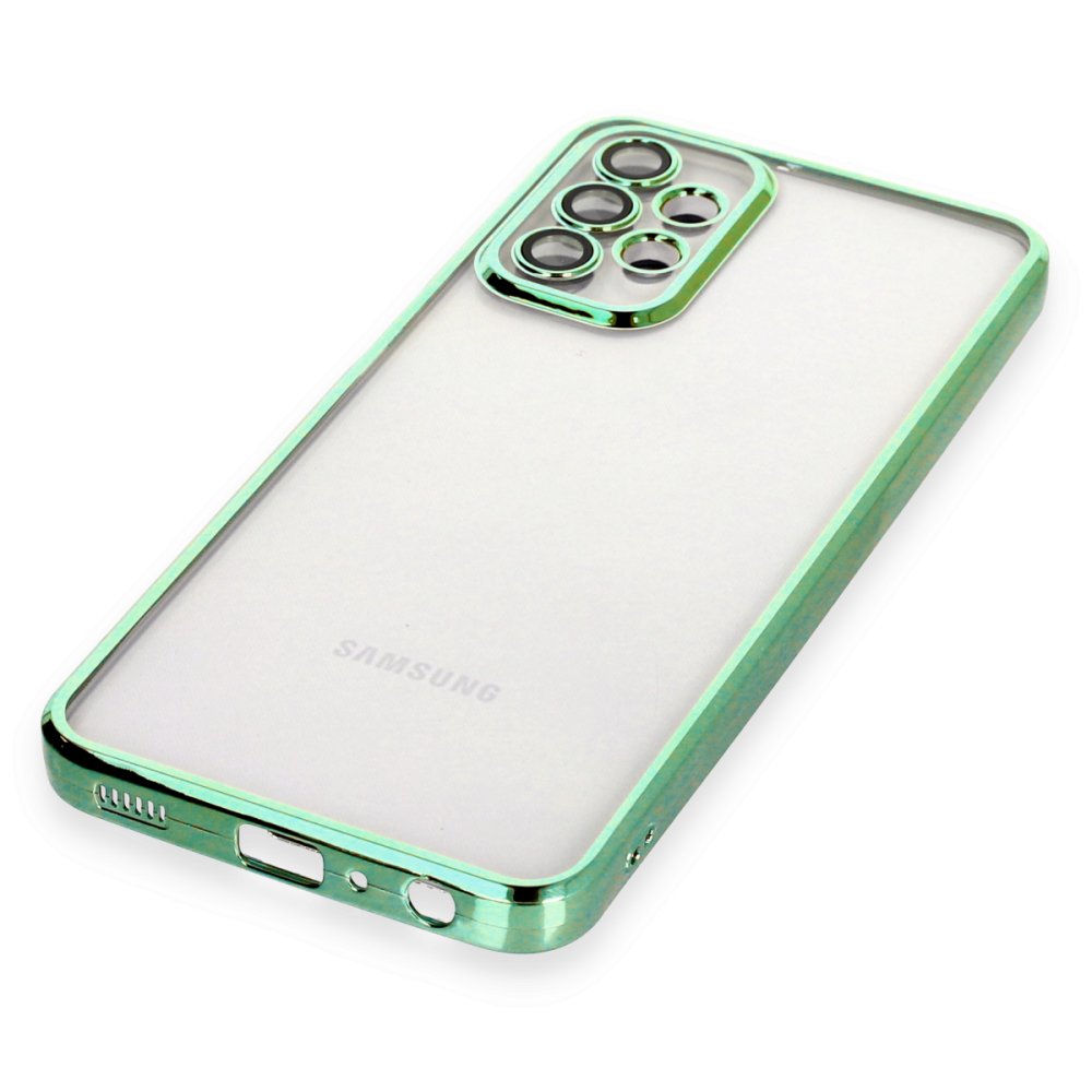 Newface Samsung Galaxy A23 4G Kılıf Razer Lensli Silikon - Yeşil