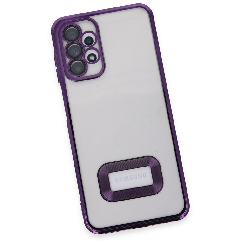 Newface Samsung Galaxy A23 4G Kılıf Slot Silikon - Mor