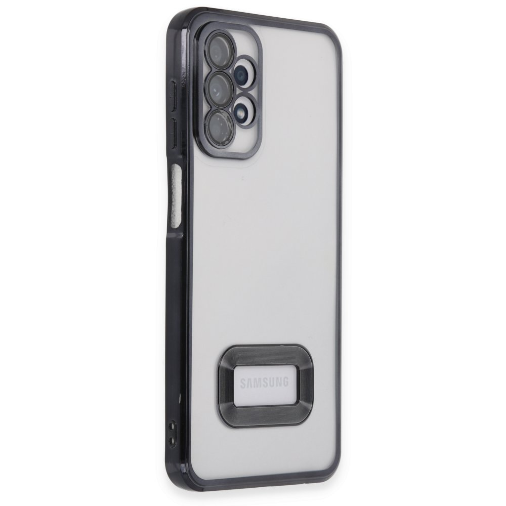 Newface Samsung Galaxy A23 4G Kılıf Slot Silikon - Siyah