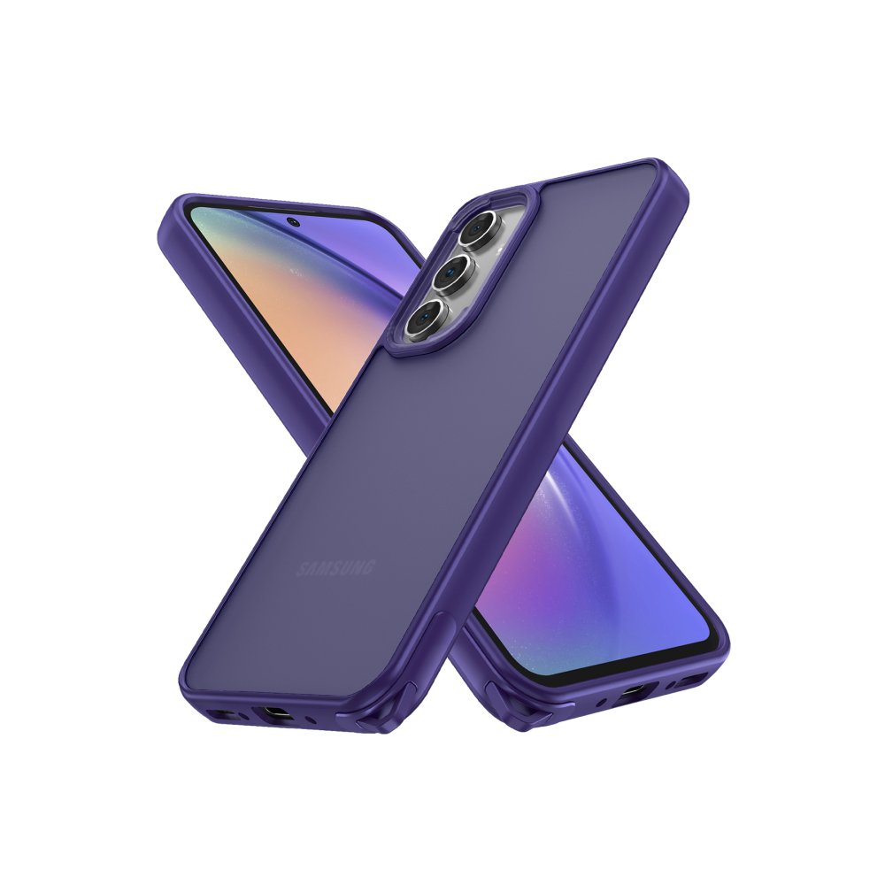 Newface Samsung Galaxy A24 4G Kılıf Elegant Kapak - Derin Mor