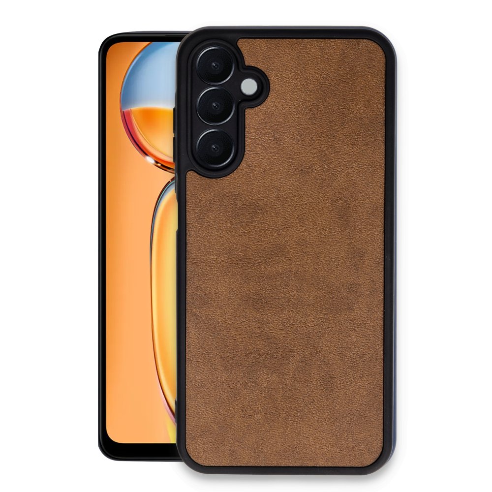 Newface Samsung Galaxy A25 5G Kılıf Aras Deri Kapak - Taba