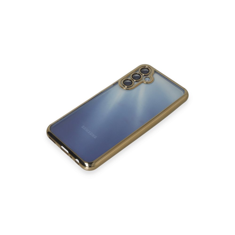 Newface Samsung Galaxy A25 5G Kılıf Razer Lensli Silikon - Gold