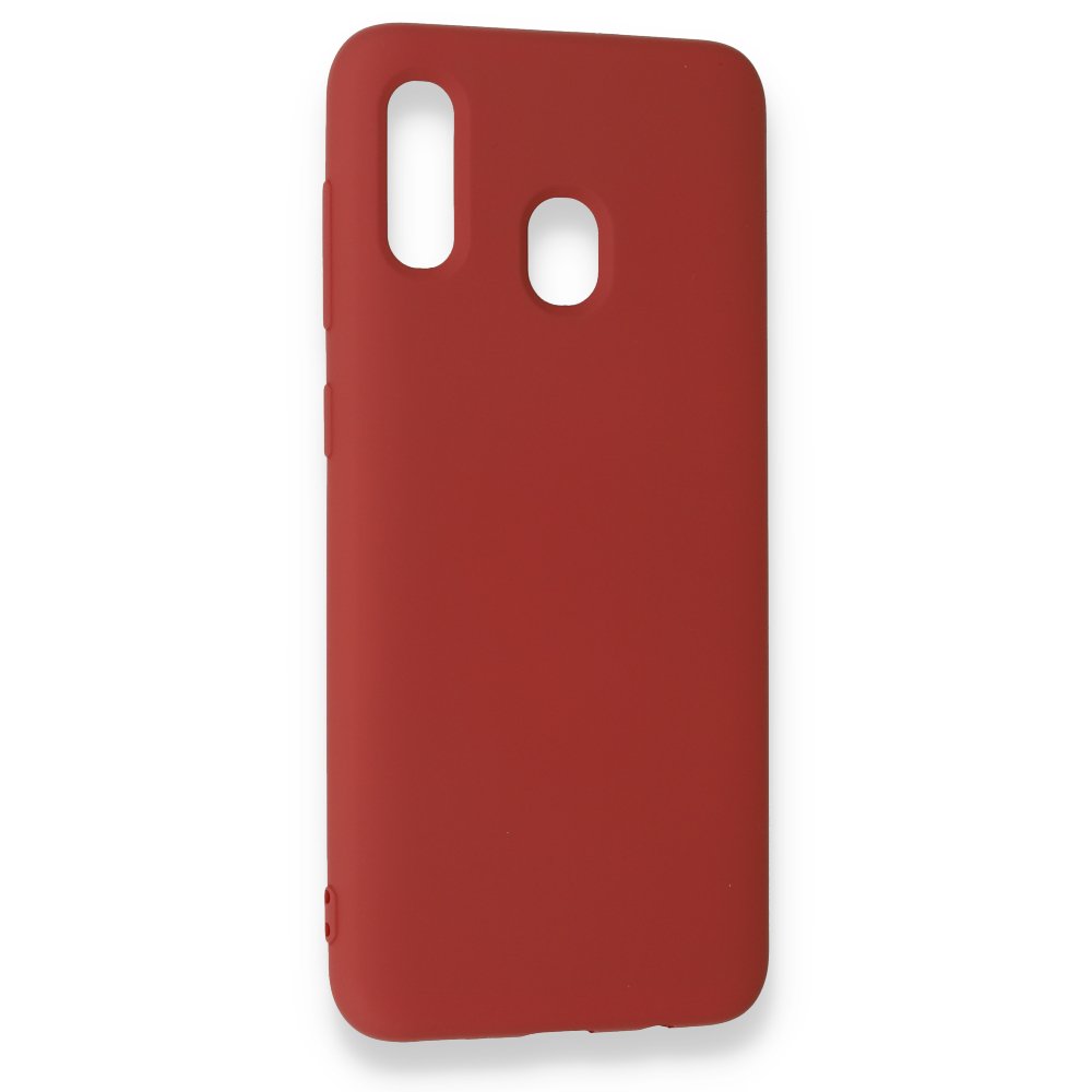 Newface Samsung Galaxy A30 Kılıf Nano içi Kadife Silikon - Kırmızı
