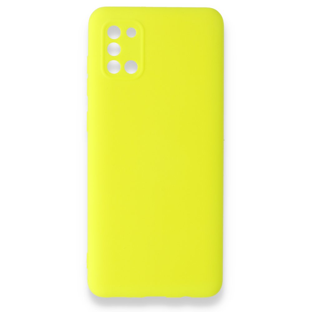 Newface Samsung Galaxy A31 Kılıf Nano içi Kadife Silikon - Sarı