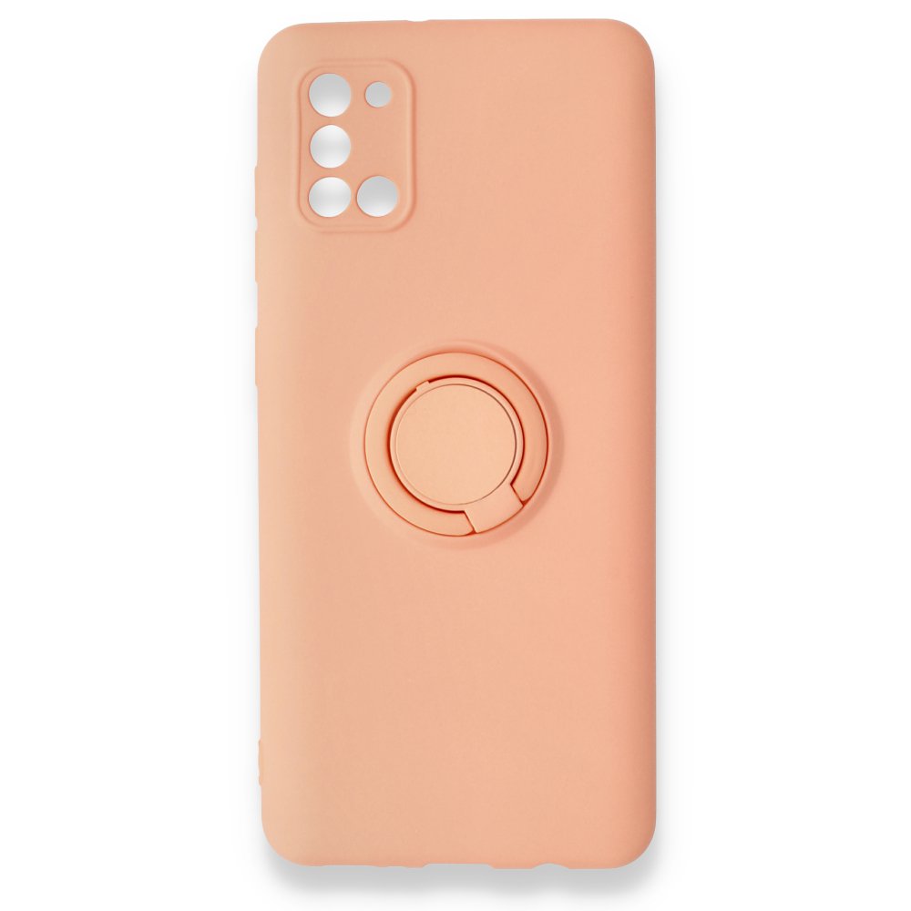 Newface Samsung Galaxy A31 Kılıf Viktor Yüzüklü Silikon - Pudra