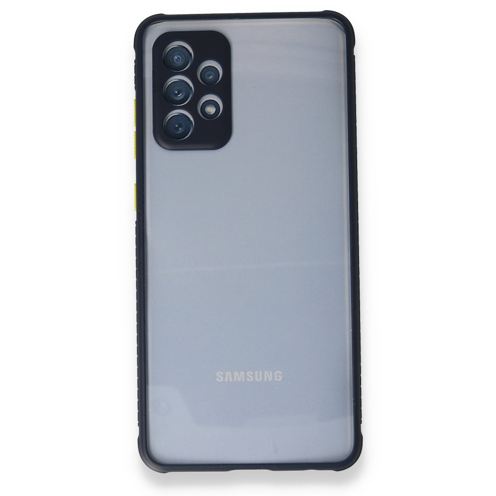 Newface Samsung Galaxy A32 5G Kılıf Miami Şeffaf Silikon  - Lacivert
