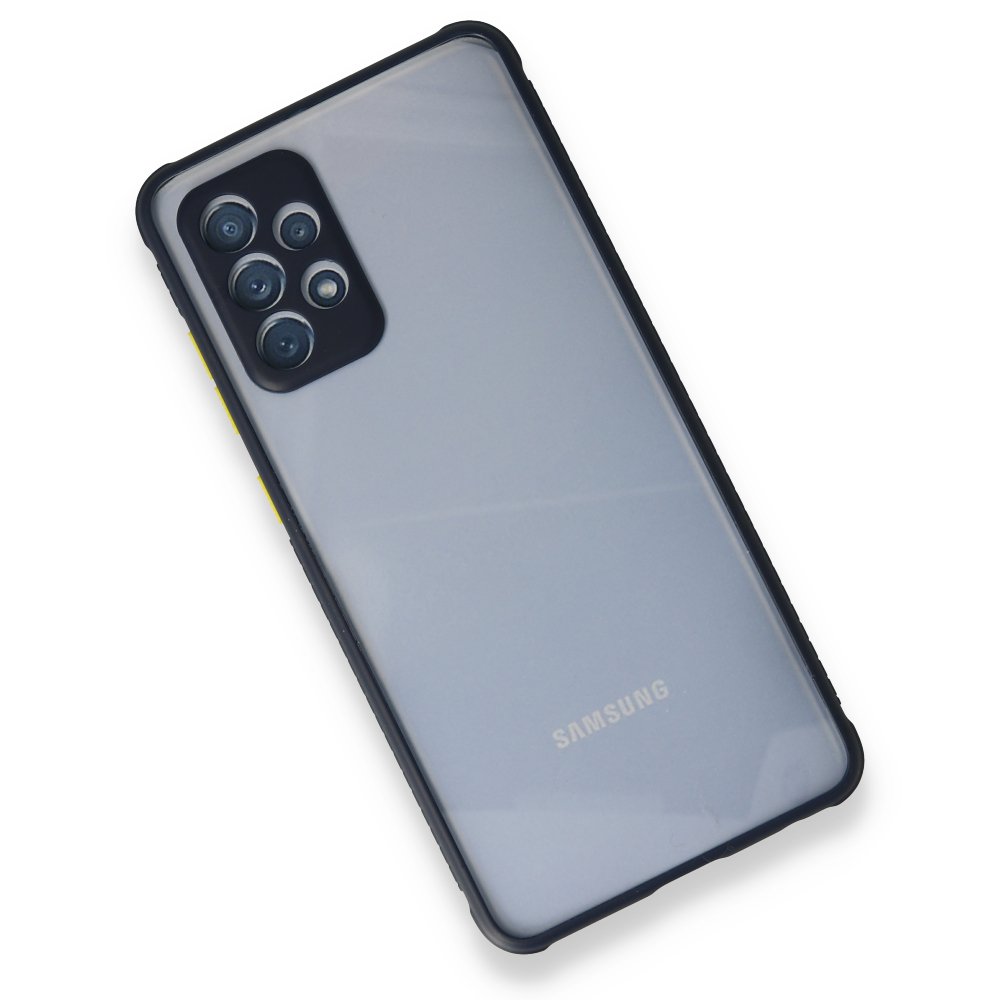 Newface Samsung Galaxy A32 5G Kılıf Miami Şeffaf Silikon  - Lacivert